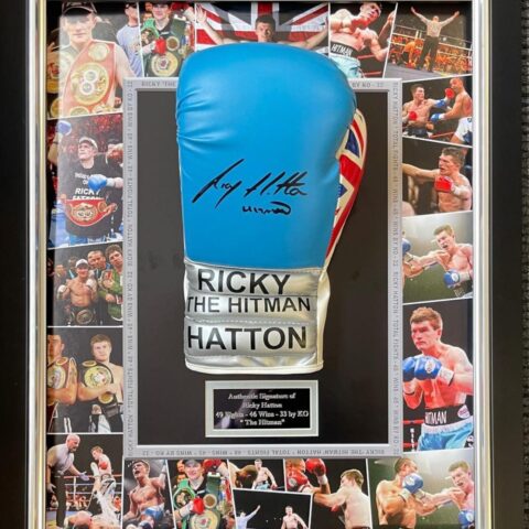 Signed Ricky Hatton MBE Dome Framed Glove