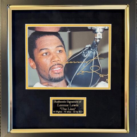 Lennox Lewis Signature on Photo