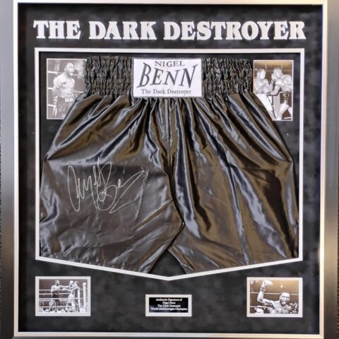 Nigel Benn Signed Framed Shorts