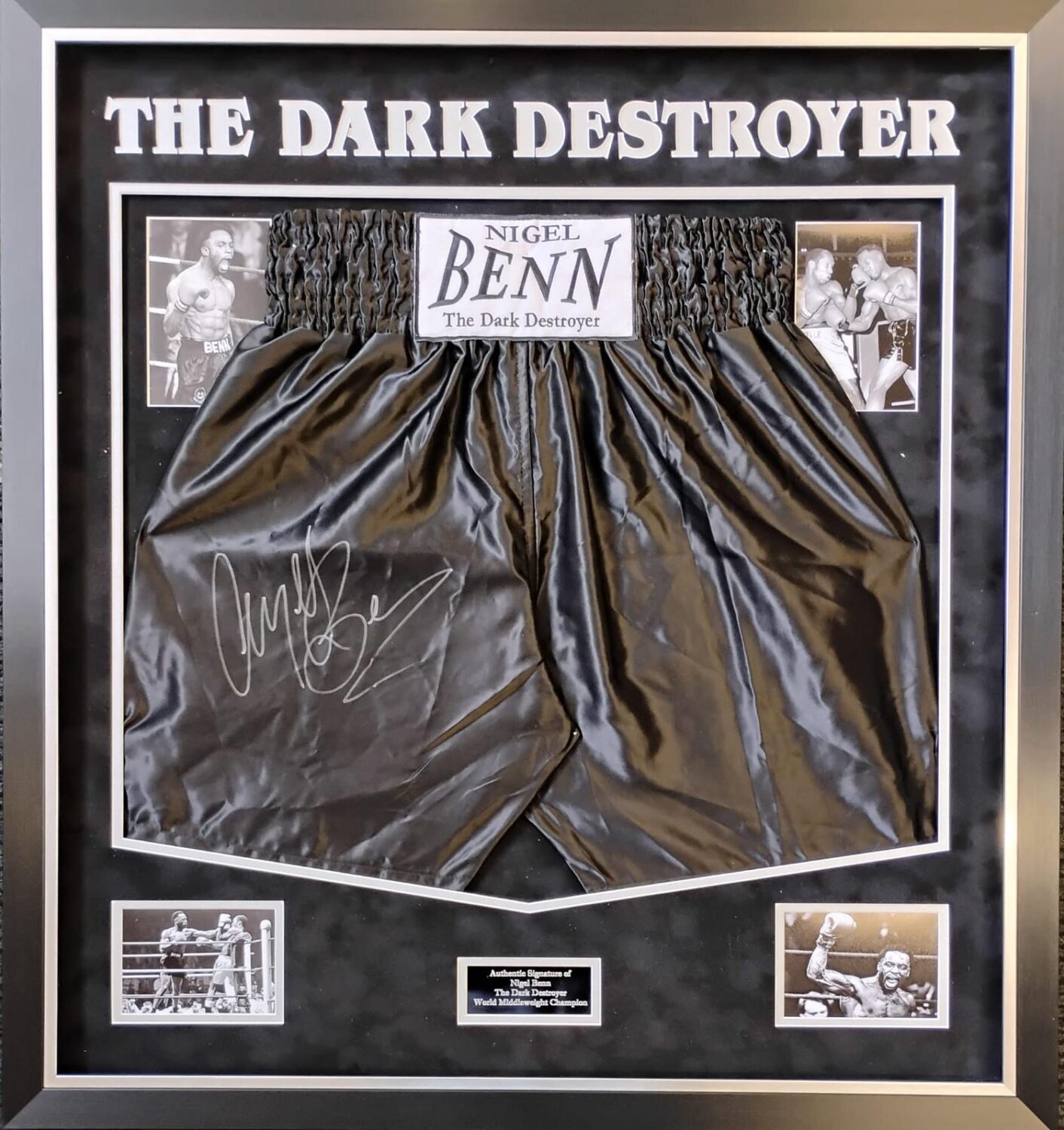 Nigel Benn Signed Framed Shorts