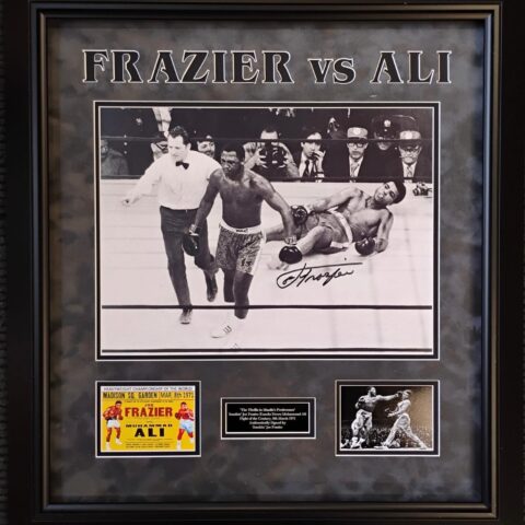 'The Thriller in Manila' Joe Frazier Signed Photo with Ticket