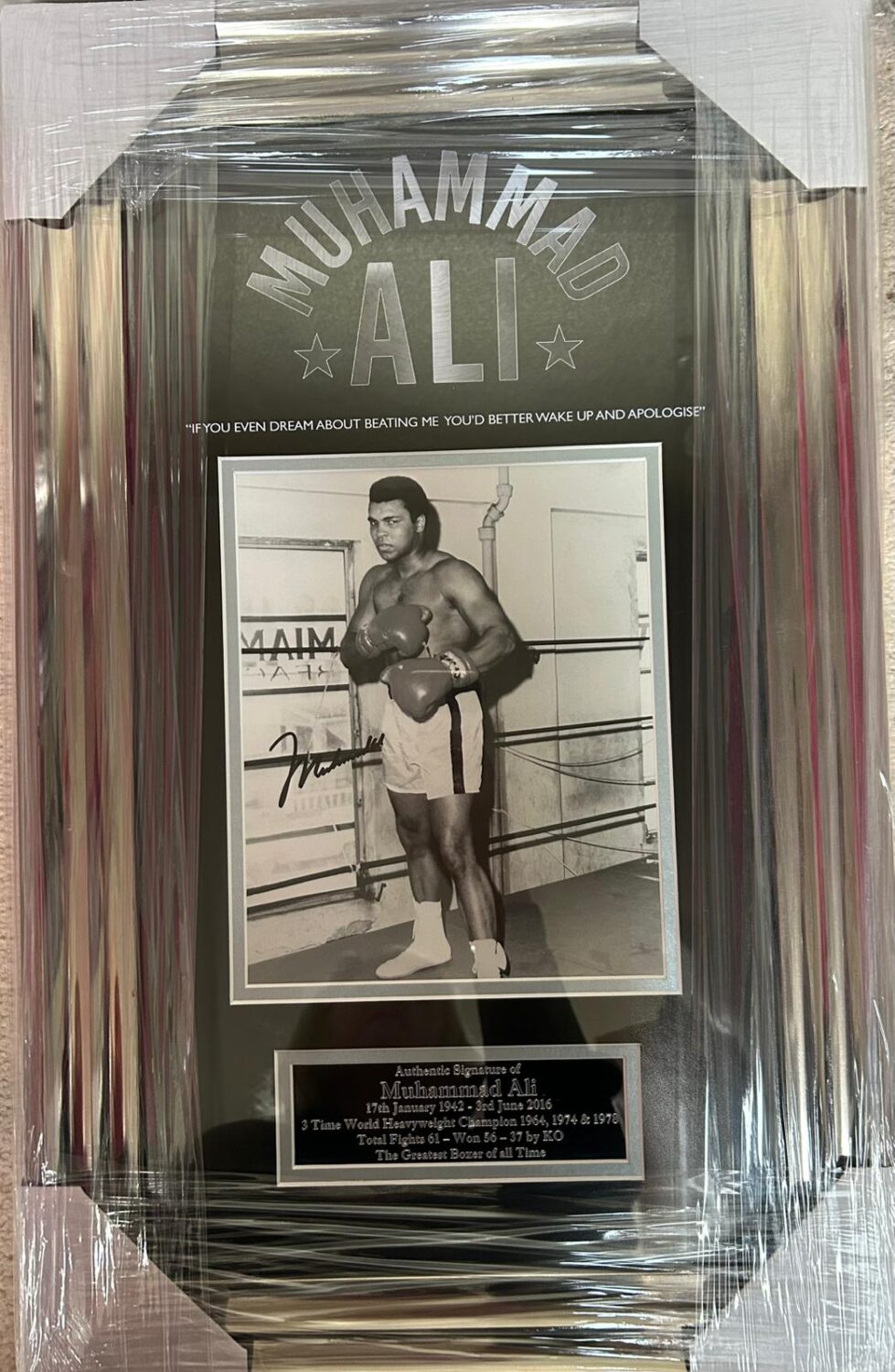 Signed Muhammad Ali Photograph