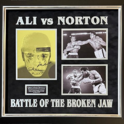 Xray of Muhammad ALI after breaking his jaw in Kenneth Norton Fight Signed by Ali & Norton