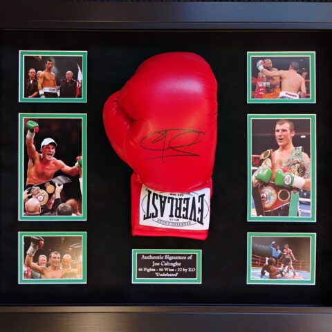 Joe Calzaghe Signed Glove in Domed Frame