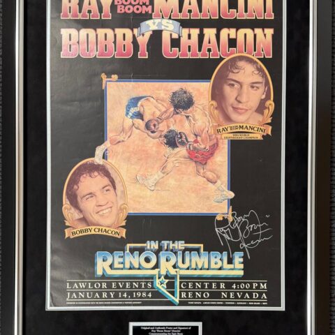 Original Poster and Signature of Ray 'Boom Boom' Mancini