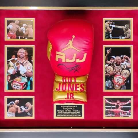 Domed Frame Roy Jones Jr Signed Glove