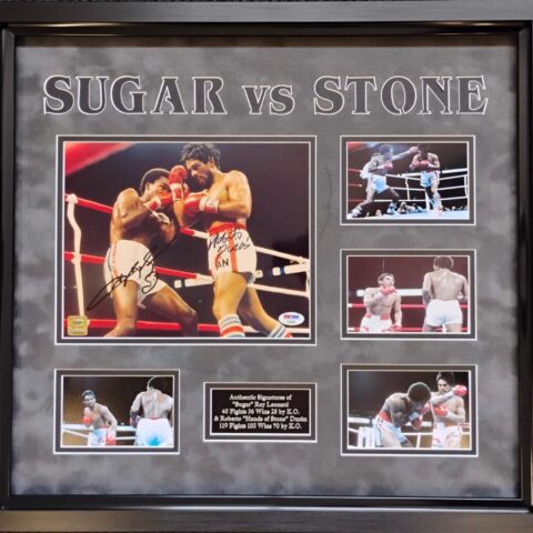 Sugar Ray Leonard & Roberto Duran Signed Photograph