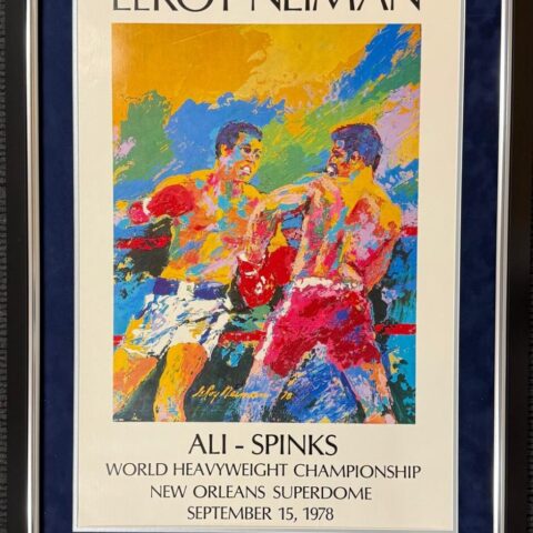 Original Authentic Poster of Ali vs Spinks by LeRoy Neiman