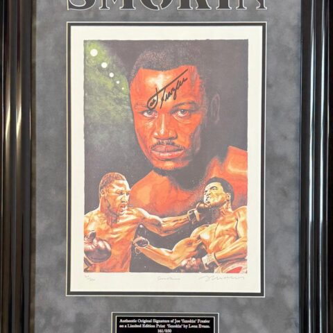 Signature of Joe 'Smokin' Frazier & Artist Leon Evans (JSA CERTIFIED)