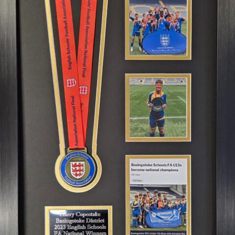 Framed Football Medal