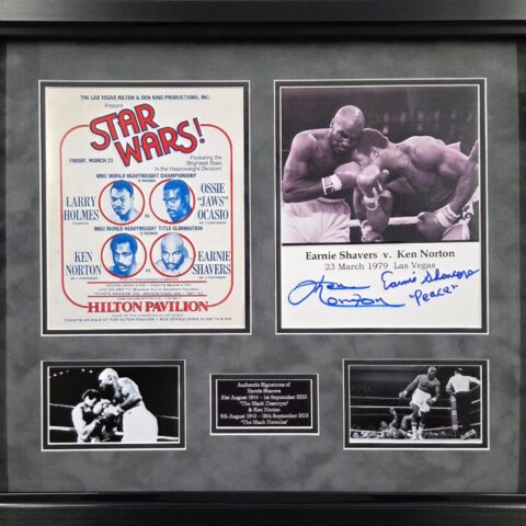 Ken Norton & Ernie Shavers Dual Signed Picture